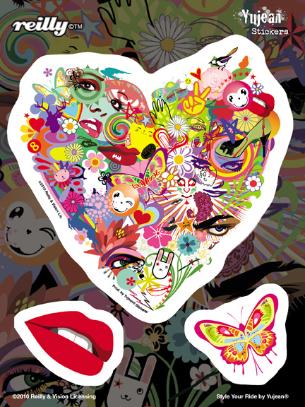 Reilly Flowering Heart Sticker | Stickers