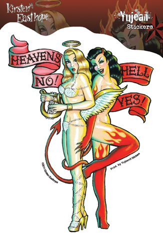 Kirsten Easthope Heaven's No, Hell Yes! Pinup Sticker | Pinups