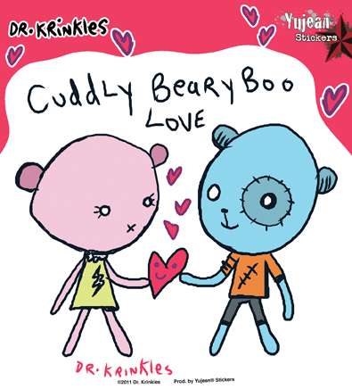 Dr Krinkles Cuddly Bear Love Sticker | Skool Daze