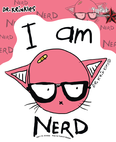 Dr Krinkles I Am Nerd Sticker | Stickers