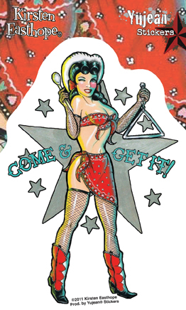 Kirsten Easthope Come and Get It Pinup Sticker | Kirsten Easthope