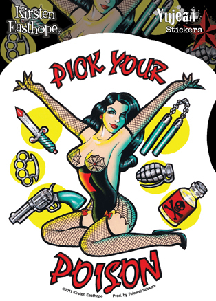 Kirsten Easthope Pick Your Poison Pinup Sticker | Kirsten Easthope