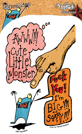 Agorables Scary Monster Sandy Sticker | Skool Daze