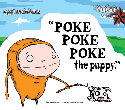 Agorables Poke the Puppy Sticker | CLEARANCE!!