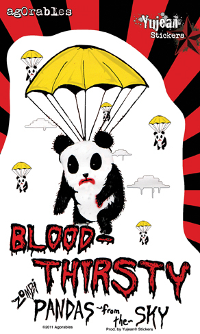 Agorables Zombie Pandas From the Sky Sticker | Agorables