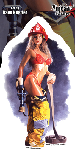 Dave Nestler Firefighter Pinup Sticker | CLEARANCE!!