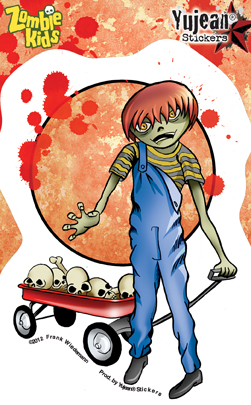 Frank Wiedemann Zombie Kid Douglas Sticker | Window Stickers: Clear Backing, Put Them Anywhere!