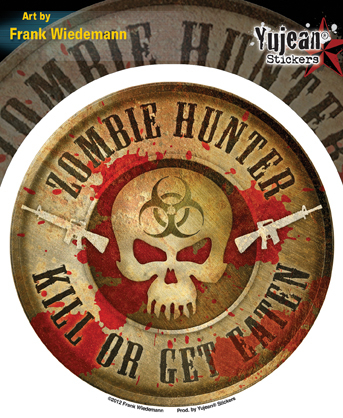 Frank Wiedemann Zombie Hunter Sticker | Undead, Skeletons and Creatures of the Night