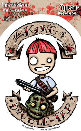 Agorables King of Double Tap Zombie Hunter Sticker | Undead, Skeletons and Creatures of the Night