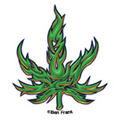 Tribal Pot Leaf 25-pack Mini Stickers | Hippie