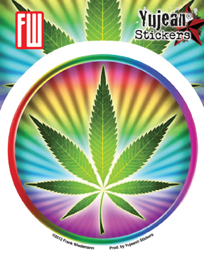 Psychedelic Potleaf Sticker | Hippie