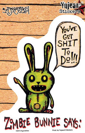 Agorables Zombie Bunny Sticker | Undead, Skeletons and Creatures of the Night