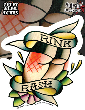 Rink Rash Roller Derby Sticker | Skool Daze