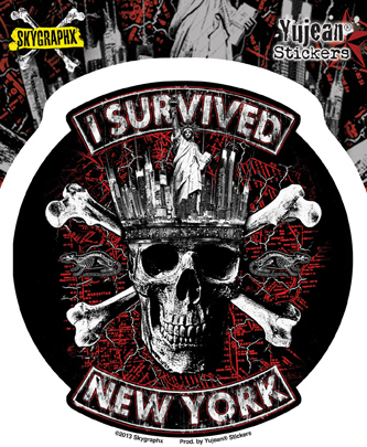 Skygraphx I Survived New York Sticker | Stickers