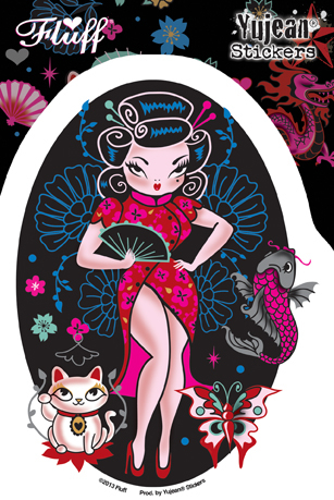 Fluff Geisha sticker | Pinups