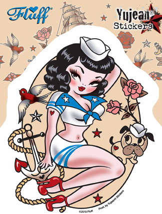 Fluff Suzy Sailor sticker | Skool Daze