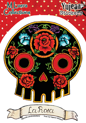 M Luera La Rosa Sticker | Day of the Dead Stickers, Patches, Button Boxes & Pins!