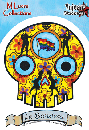 M Luera La Bandera sticker | Sugar Skulls