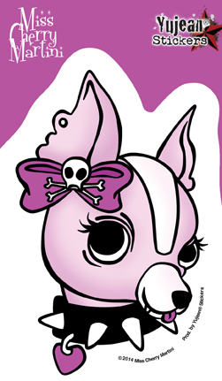 Miss Cherry Martini Girl Chihuahua Sticker | CLEARANCE!!