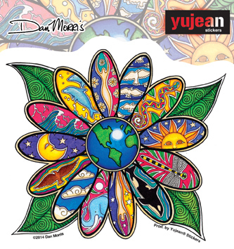 Dan Morris Earth Blossom sticker | Hippie