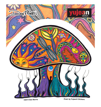 Dan Morris Mushroom sticker | Hippie