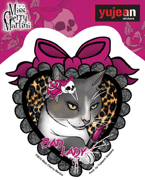 Miss Cherry Martini Lady sticker | For the Girlz