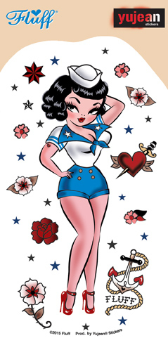 Fluff Sailor Girl Standing sticker | Tattoo