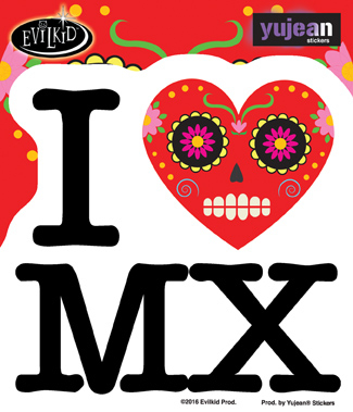 Evilkid I heart MX sticker | Stickers