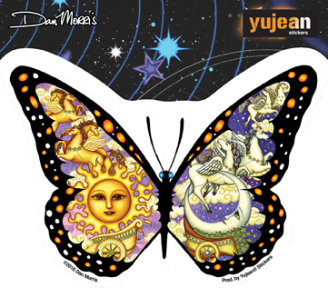 Dan Morris Chariot Butterfly Sticker | Fairies and Fantasy