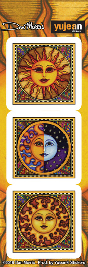 Dan Morris 3 Suns Sticker | Celestial