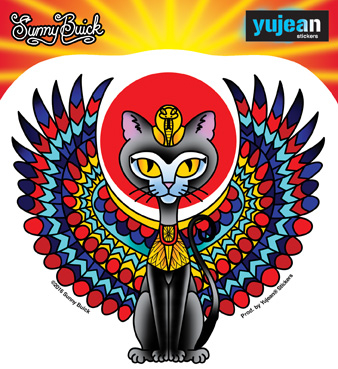 Sunny Buick Bast Goddess Sticker | Cats!