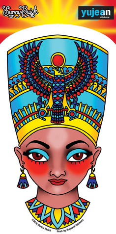 Sunny Buick Nefertiti Sticker | Window Stickers: Clear Backing, Put Them Anywhere!