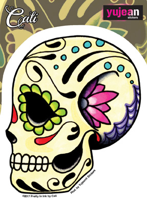 Cali Ashes Skull Sticker | Cali