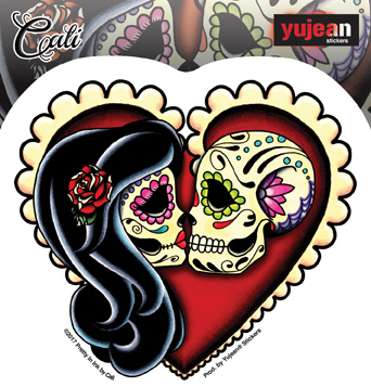 Cali Ashes Red Heart Sticker | New Stuff, 2020