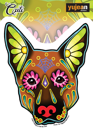 Cali German Shepherd Sticker | Sugar Skulls