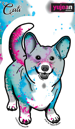 Cali Corgi Sticker | Dogs