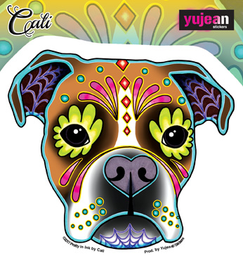 Cali's Boxer Sticker | Dogs