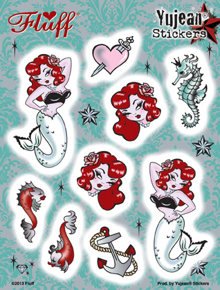 Fluff Molly Mermaid Multi-sticker | Skool Daze