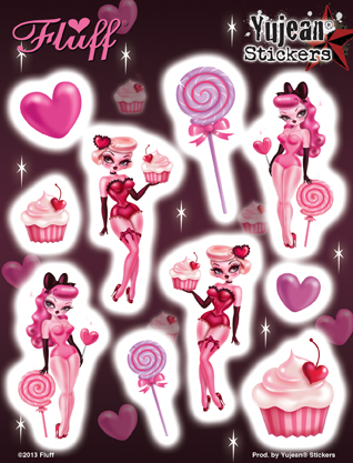 Fluff Sugar Dolls Multi-sticker | Skool Daze
