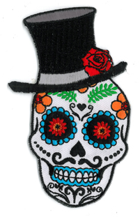 Evilkid El Catrin Embroidered Patch | Day of the Dead Stickers, Patches, Keychains and More!