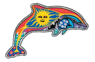 Dan Morris night/day dolphin patch | Hippie