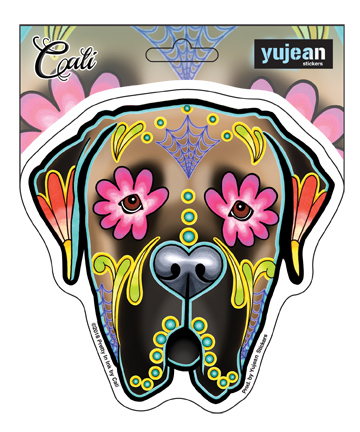 Cali's Mastiff Sticker | Sugar Skulls