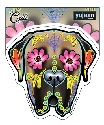 Cali's Mastiff Sticker | Day of the Dead Stickers, Patches, Button Boxes & Pins!