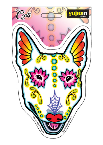 Cali's Bull Terrier Sticker | Sugar Skulls