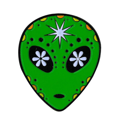 Alien Sugar Skull Enamel Pin | The Very Latest!!!