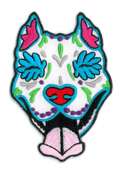 Cali's Slobbering Pitbull Embroidered Patch | Dogs