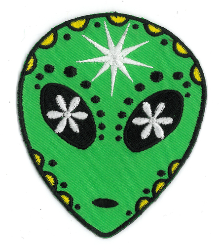 Alien Sugar Skull Patch | Retro