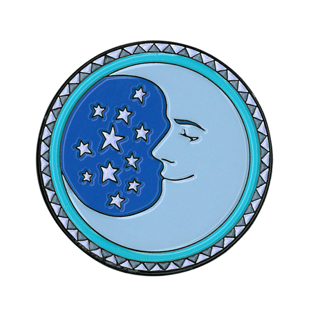 Dan Morris Moon Enamel Pin | Peace and Eco 