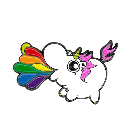 Emi Boz Chubby Unicorn Rainbow Enamel Pin | Enamel Pins