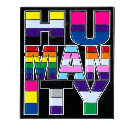 Humanity Large Enamel Pin | #RESIST